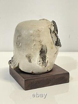 Vintage Mid Century Jarl Hesselbarth Modernist Studio Art Pottery Owl Sculpture