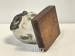 Vintage Mid Century Jarl Hesselbarth Modernist Studio Art Pottery Owl Sculpture