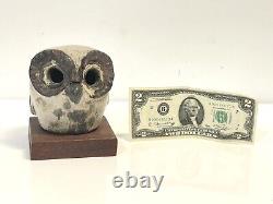 Vintage Mid Century Jarl Hesselbarth Modernist Studio Art Pottery Owl Sculpture