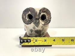 Vintage Mid Century Jarl Hesselbarth Modernist Studio Art Pottery Owl Sculpture