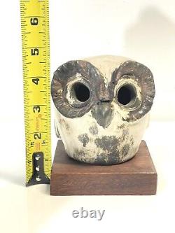 Vintage Mid Century Jarl Hesselbarth Modernist Studio Art Pottery Owl Sculpture