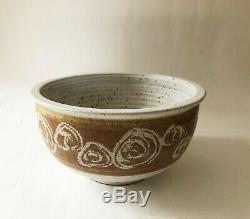 Vintage Mid Century Modern 1960's 1970's Studio Pottery Stoneware Bowl Planter