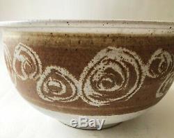 Vintage Mid Century Modern 1960's 1970's Studio Pottery Stoneware Bowl Planter