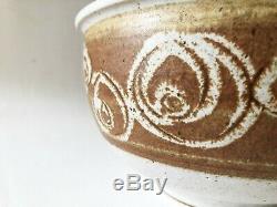 Vintage Mid Century Modern 1960's 1970's Studio Pottery Stoneware Bowl Planter