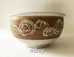 Vintage Mid Century Modern 1960's 1970's Studio Pottery Stoneware Bowl Planter