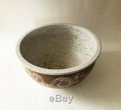 Vintage Mid Century Modern 1960's 1970's Studio Pottery Stoneware Bowl Planter