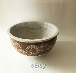 Vintage Mid Century Modern 1960's 1970's Studio Pottery Stoneware Bowl Planter