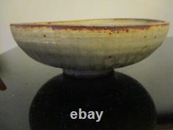 Vintage Mid Century Modern Bowl Studio Art Pottery 8-1/4 Bowl Chop Mark Signed