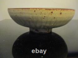 Vintage Mid Century Modern Bowl Studio Art Pottery 8-1/4 Bowl Chop Mark Signed