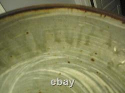 Vintage Mid Century Modern Bowl Studio Art Pottery 8-1/4 Bowl Chop Mark Signed