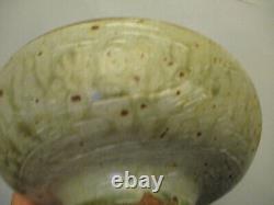 Vintage Mid Century Modern Bowl Studio Art Pottery 8-1/4 Bowl Chop Mark Signed