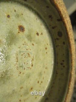 Vintage Mid Century Modern Bowl Studio Art Pottery 8-1/4 Bowl Chop Mark Signed