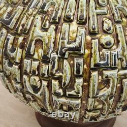Vintage Mid-Century Modern Brutalist Studio Pottery Ceramic Table Lamp Lg Scale