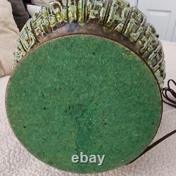 Vintage Mid-Century Modern Brutalist Studio Pottery Ceramic Table Lamp Lg Scale