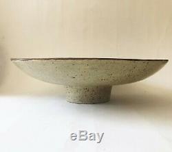 Vintage Mid Century Modern Ceramic Stoneware Studio Pottery Catchall Large Tray