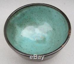 Vintage Mid Century Modern Edna Arnow Chicago Studio Art Pottery Bowl Signed