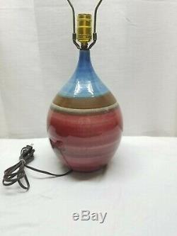 Vintage Mid Century Modern George Scatchard Ceramic Studio Art Pottery Lamp 92
