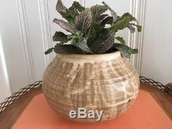 Vintage Mid Century Modern Hand Made signed Studio Pottery Planter/Large Planter