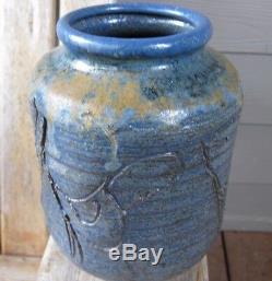 Vintage Mid Century Modern John Loree Tortured Brutalist Studio Pottery Vase