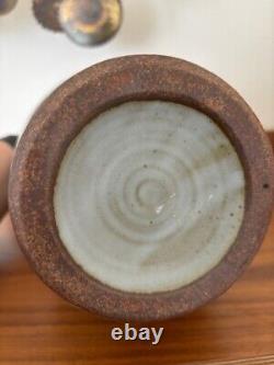 Vintage Mid-Century Modern Large Studio Pottery Drip Glaze Vase