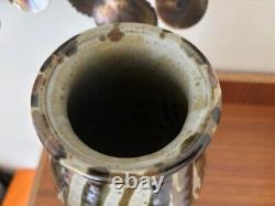 Vintage Mid-Century Modern Large Studio Pottery Drip Glaze Vase