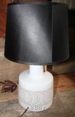 Vintage Mid Century Modern Marshall Studios White Pottery Lamp Large Rare