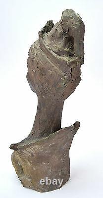 Vintage Mid-Century Modern Studio Art Pottery Sculpture Queen signed Arrigo