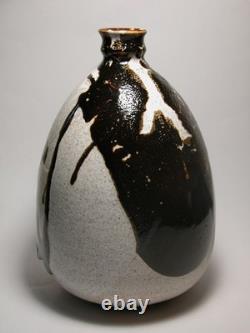 Vintage Mid Century Modern Studio Art Pottery Vase Drip Glaze Signed VAM Ex