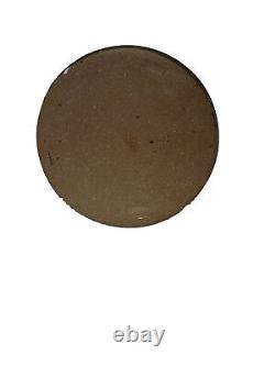 Vintage Mid Century Modern Studio Ceramic Pottery Plate Signed Carolyn