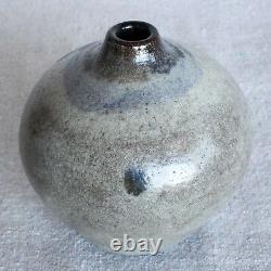 Vintage Mid Century Modern Studio Pottery Bud Vase Paul Volckening Signed 4