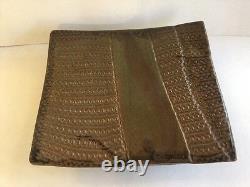 Vintage Mid Century Modern Studio Pottery Ceramic Brown Signed Park Parks