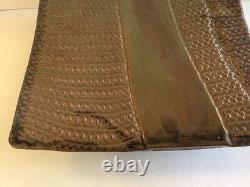 Vintage Mid Century Modern Studio Pottery Ceramic Brown Signed Park Parks