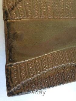 Vintage Mid Century Modern Studio Pottery Ceramic Brown Signed Park Parks