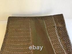 Vintage Mid Century Modern Studio Pottery Ceramic Brown Signed Park Parks