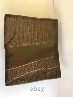 Vintage Mid Century Modern Studio Pottery Ceramic Brown Signed Park Parks