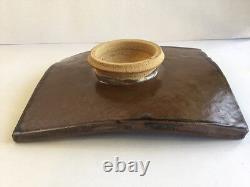 Vintage Mid Century Modern Studio Pottery Ceramic Brown Signed Park Parks