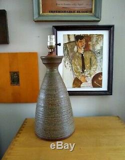 Vintage Mid Century Modern Studio Pottery Lamp Denis Vibert