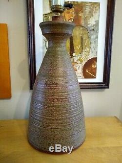 Vintage Mid Century Modern Studio Pottery Lamp Denis Vibert