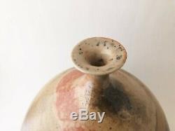 Vintage Mid Century Modern Studio Pottery Large Ceramic Drip Glaze Vase