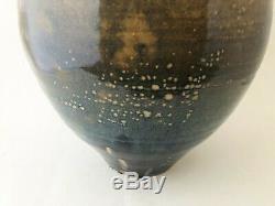 Vintage Mid Century Modern Studio Pottery Large Ceramic Drip Glaze Vase