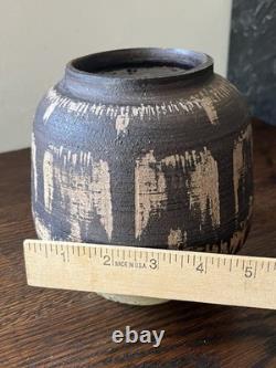 Vintage Mid Century Modern Studio Pottery Vase Signed Bernabe