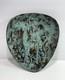 Vintage Mid Century Modern Volcanic Studio Pottery Platter Signed Gin 1950s MCM