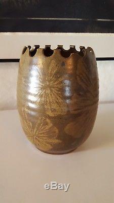 Vintage Mid Century Robert Maxwell California Studio Art Pottery Stoneware Vase