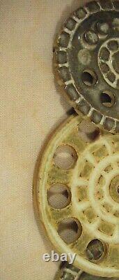 Vintage Mid Century Studio Art Pottery Ceramic'Cogs / Wheels'' Wall Plaque