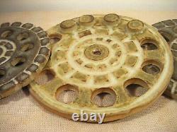 Vintage Mid Century Studio Art Pottery Ceramic'Cogs / Wheels'' Wall Plaque