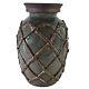 Vintage Mid Century Studio Art Pottery Green Iridescent Vase 10.5 California
