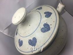 Vintage Mid Century Studio Pottery Footed Soup Tureen With Ladle Signed