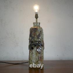 Vintage Mid Century Studio Pottery Lamp Base Abstract Brutalist Rooke Style