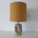 Vintage Mid Century Studio Pottery Thistle table lamp & original hessian shade