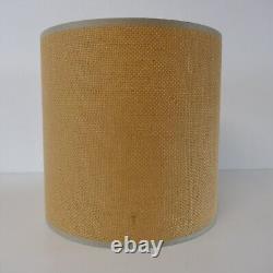 Vintage Mid Century Studio Pottery Thistle table lamp & original hessian shade
